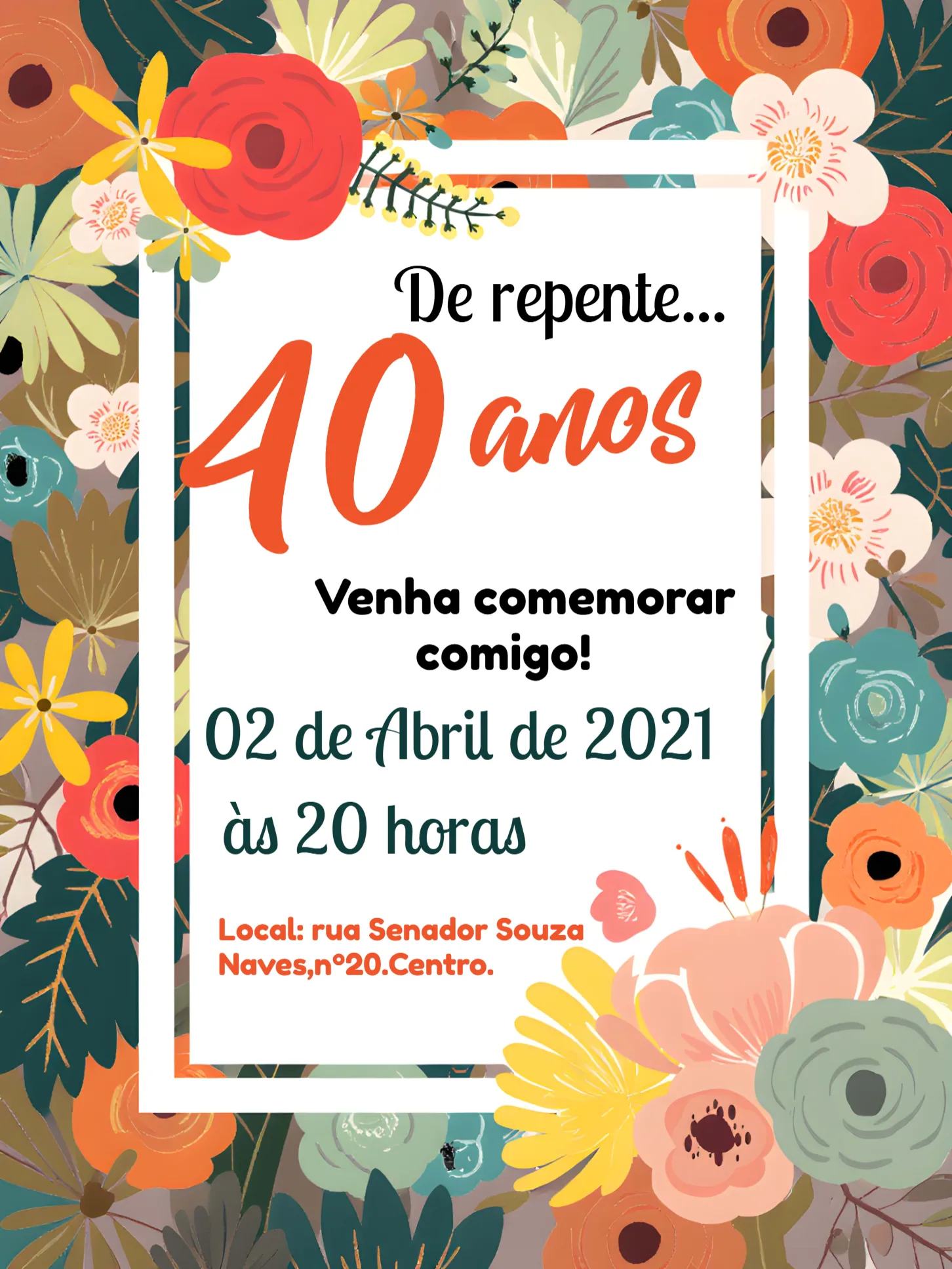 40 Anos Floral Brilho