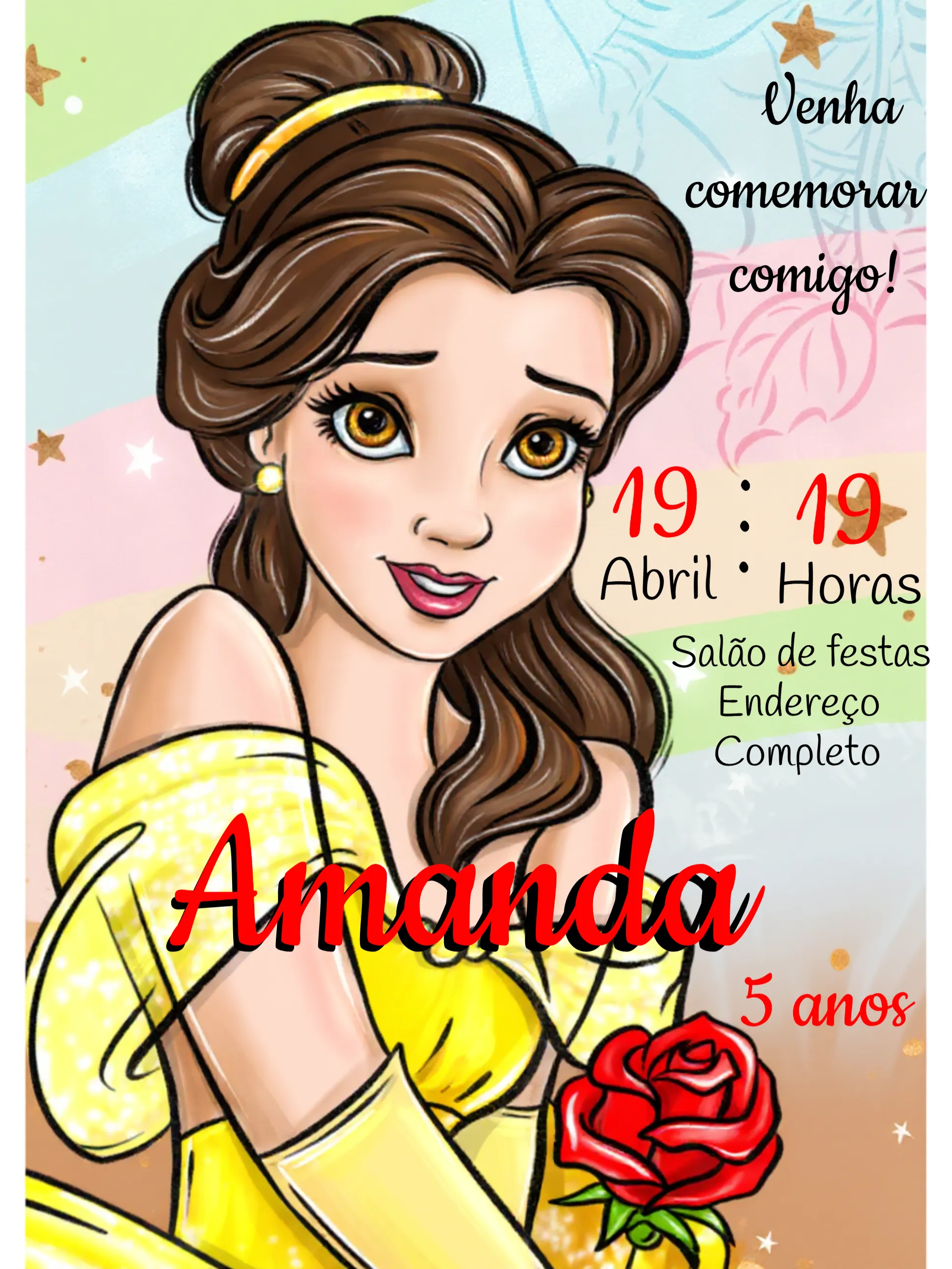 A Bela E Fera Amarelo