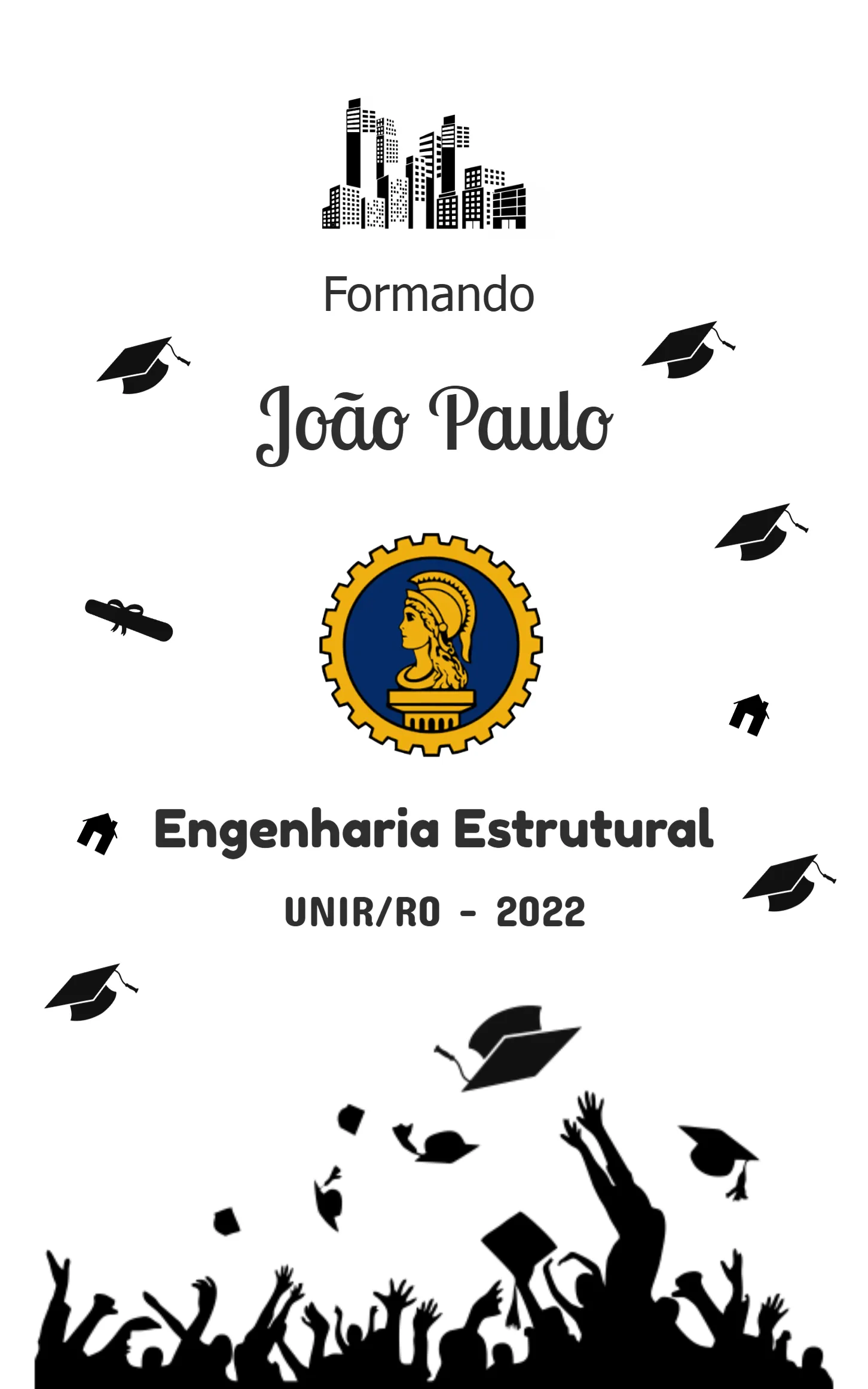 Arte Para Copo Formatura Engenharia Civil Branco