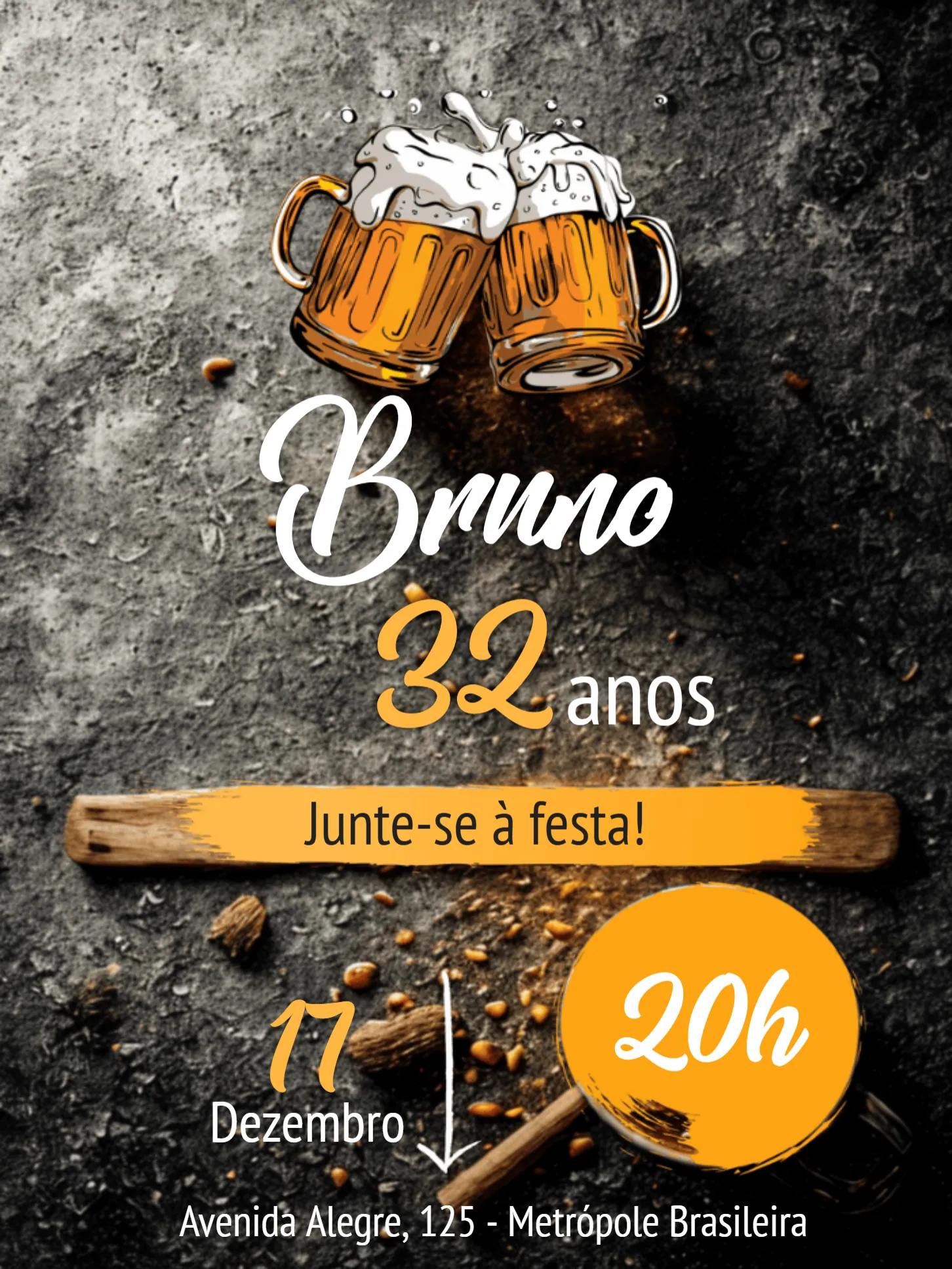 Convite Bar Boteco para aniversário