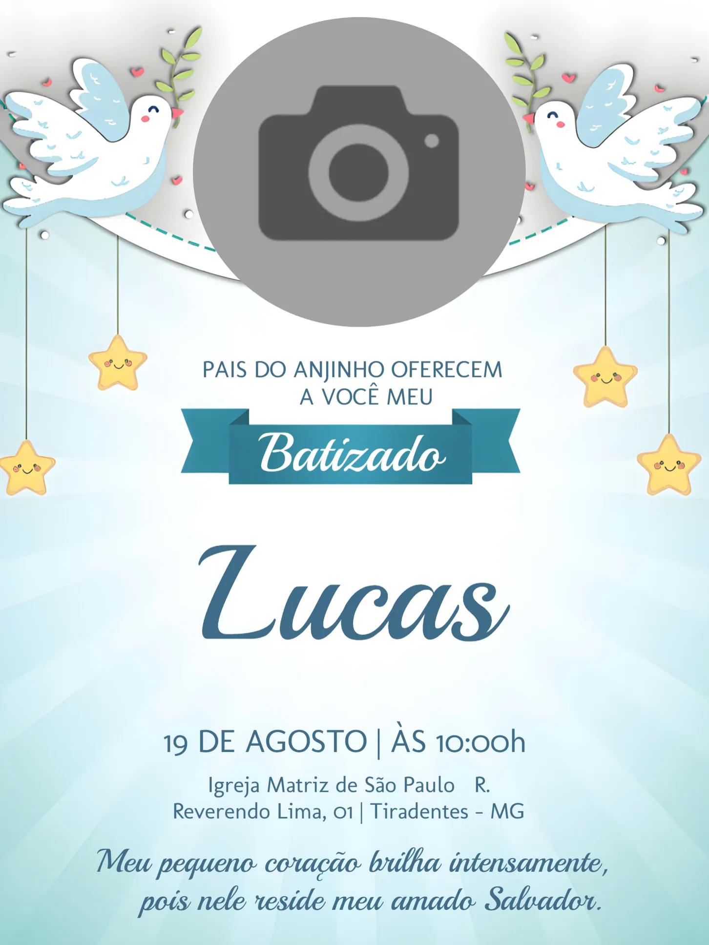 Batizado Com Foto Estrelas