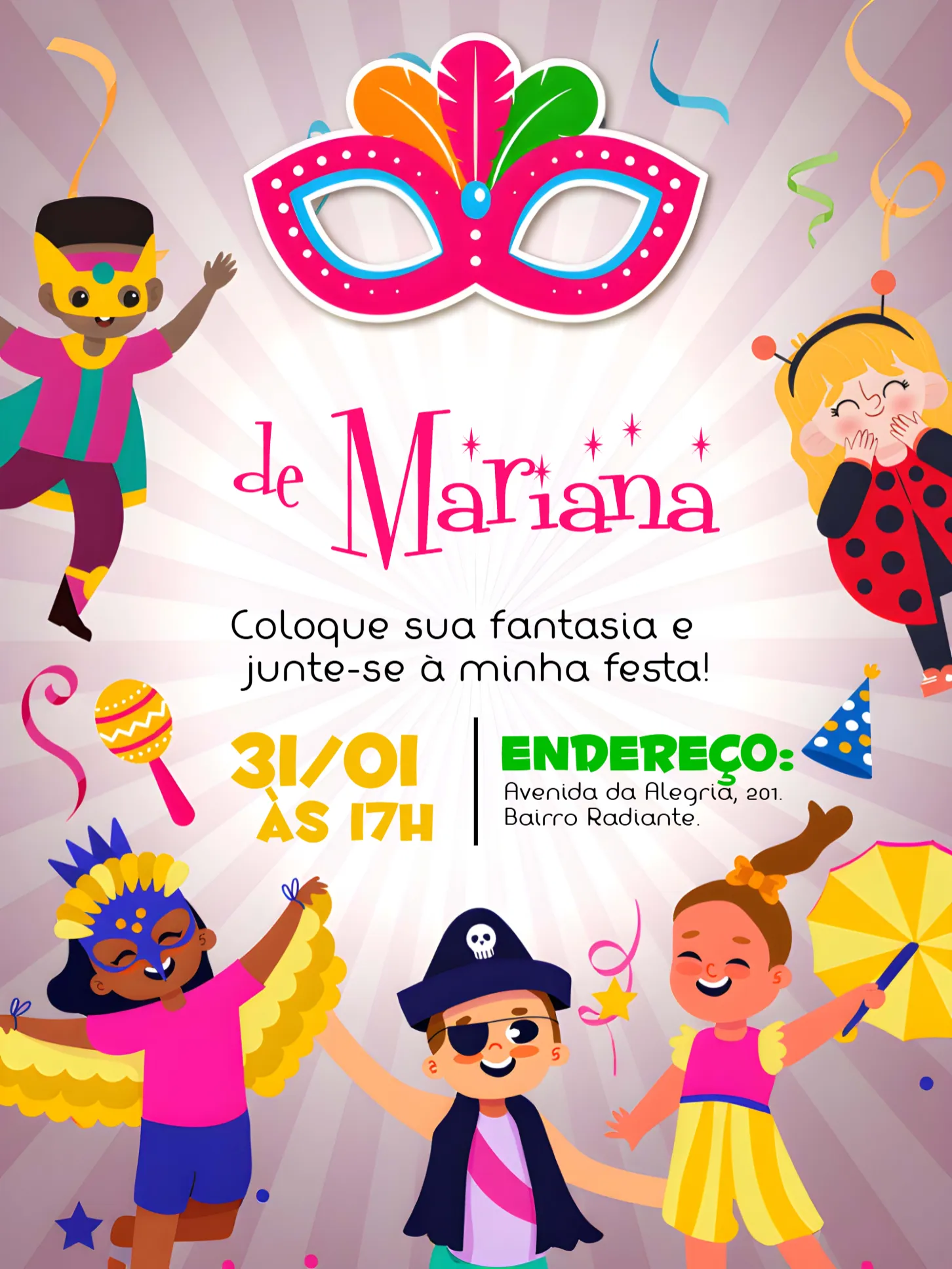 Bloquinho De Carnaval Infantil
