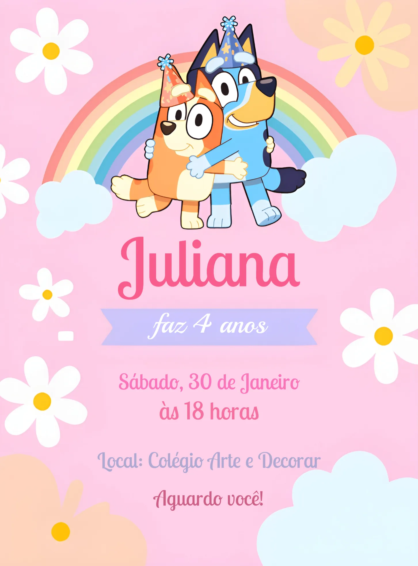 Bluey E Bingo Menina