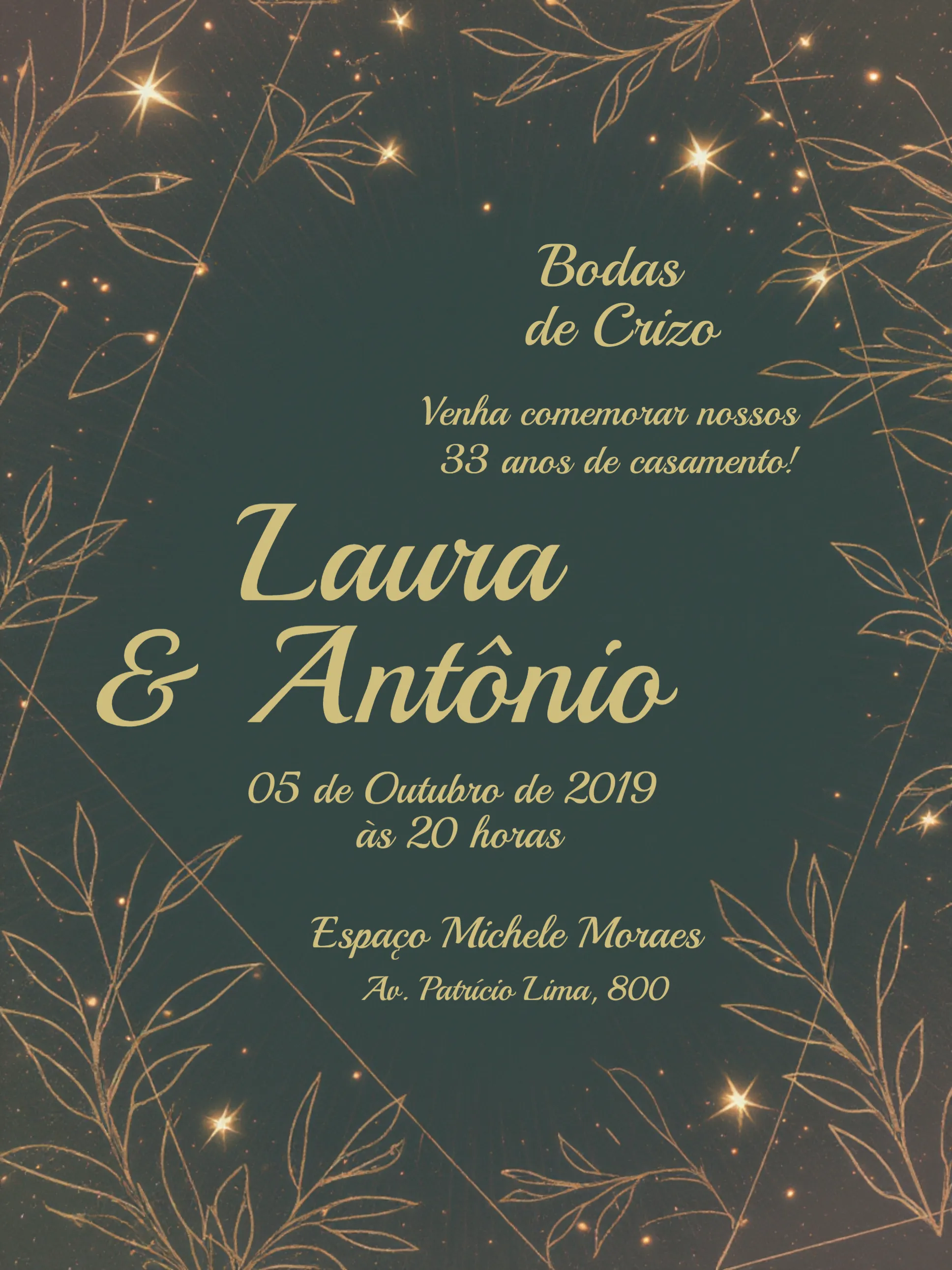 Invite Crizo Wedding Anniversary Party editable and customizable
