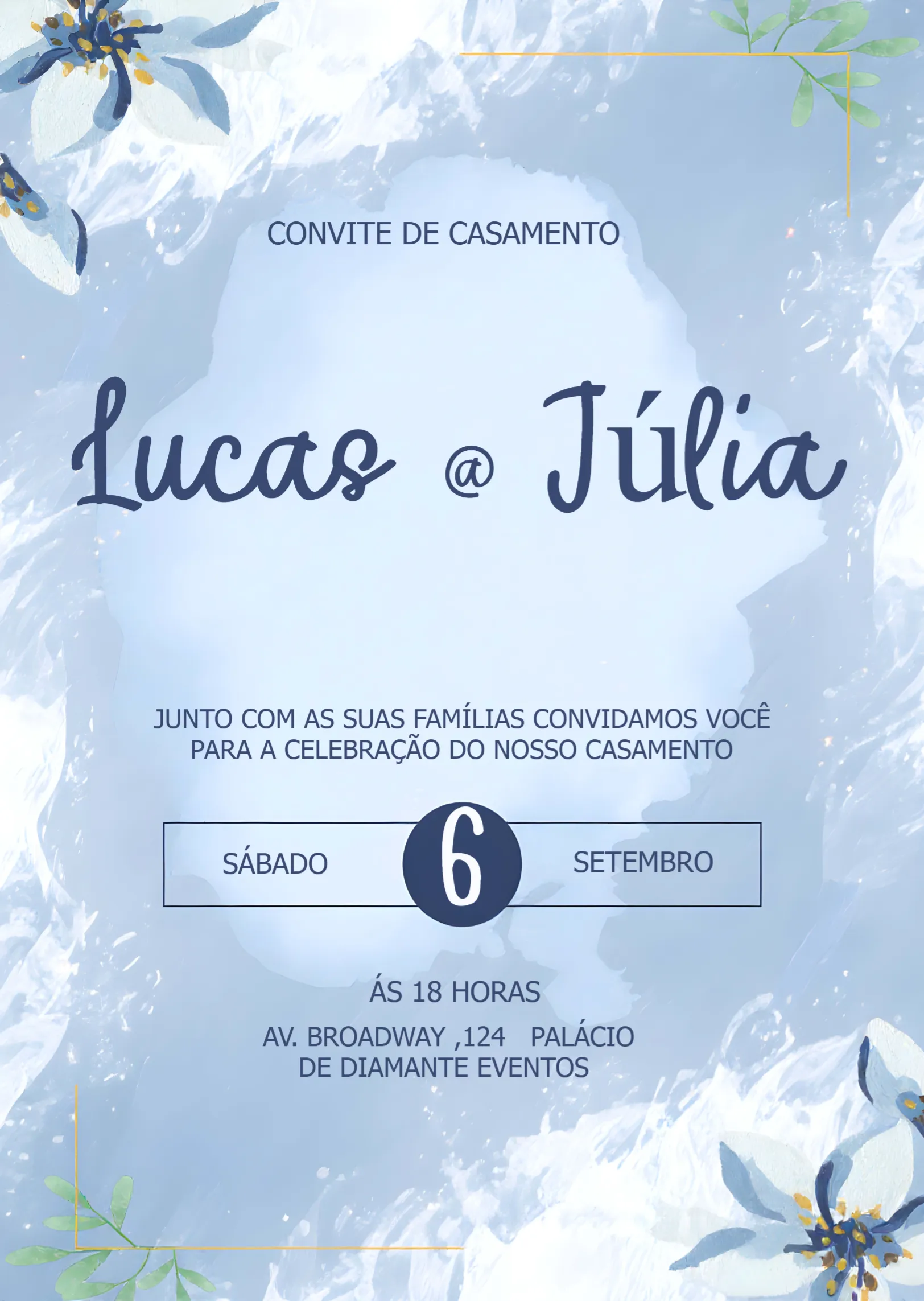 Casamento Floral Azul Noiva