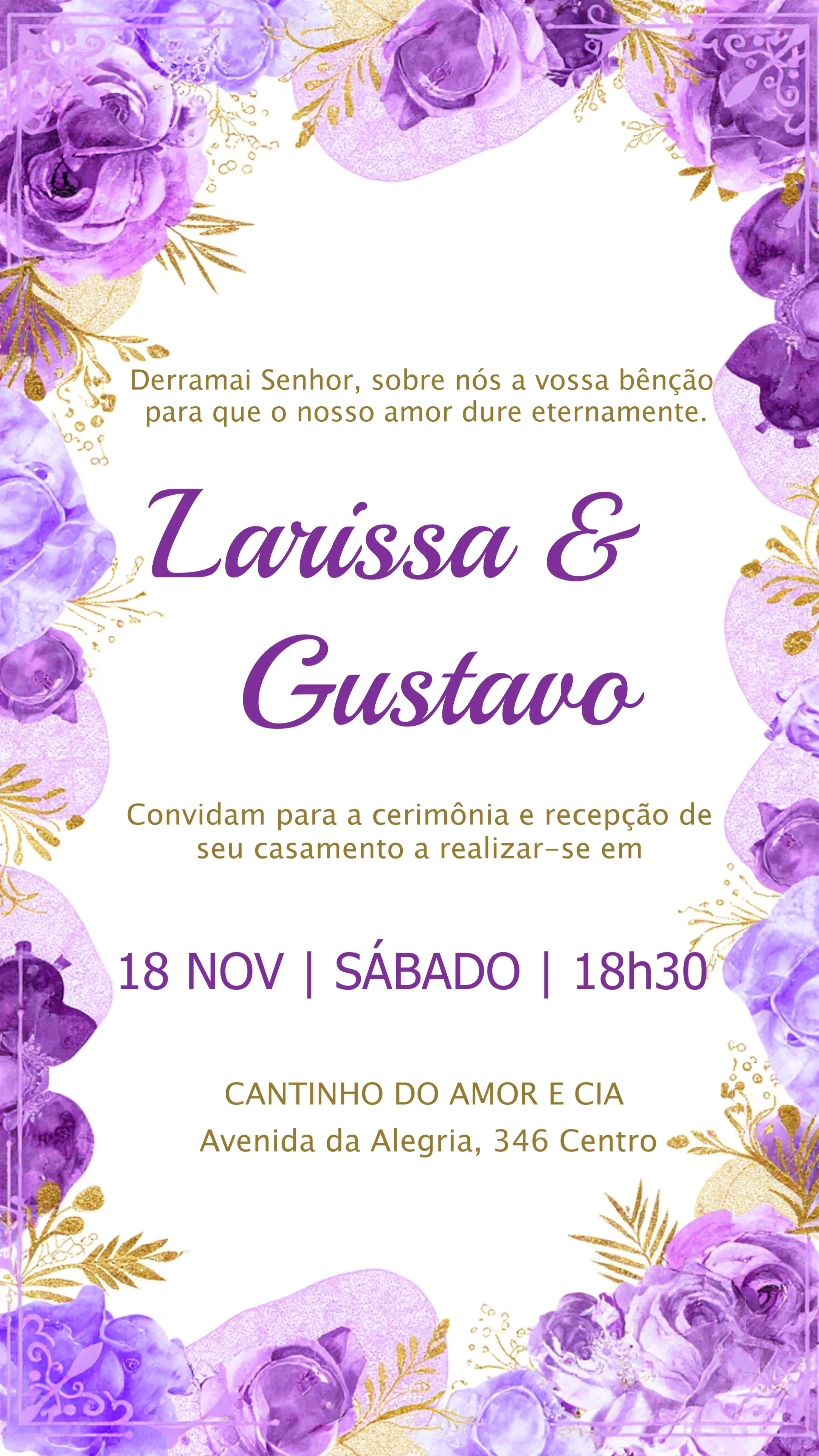 Casamento Floral Lilas