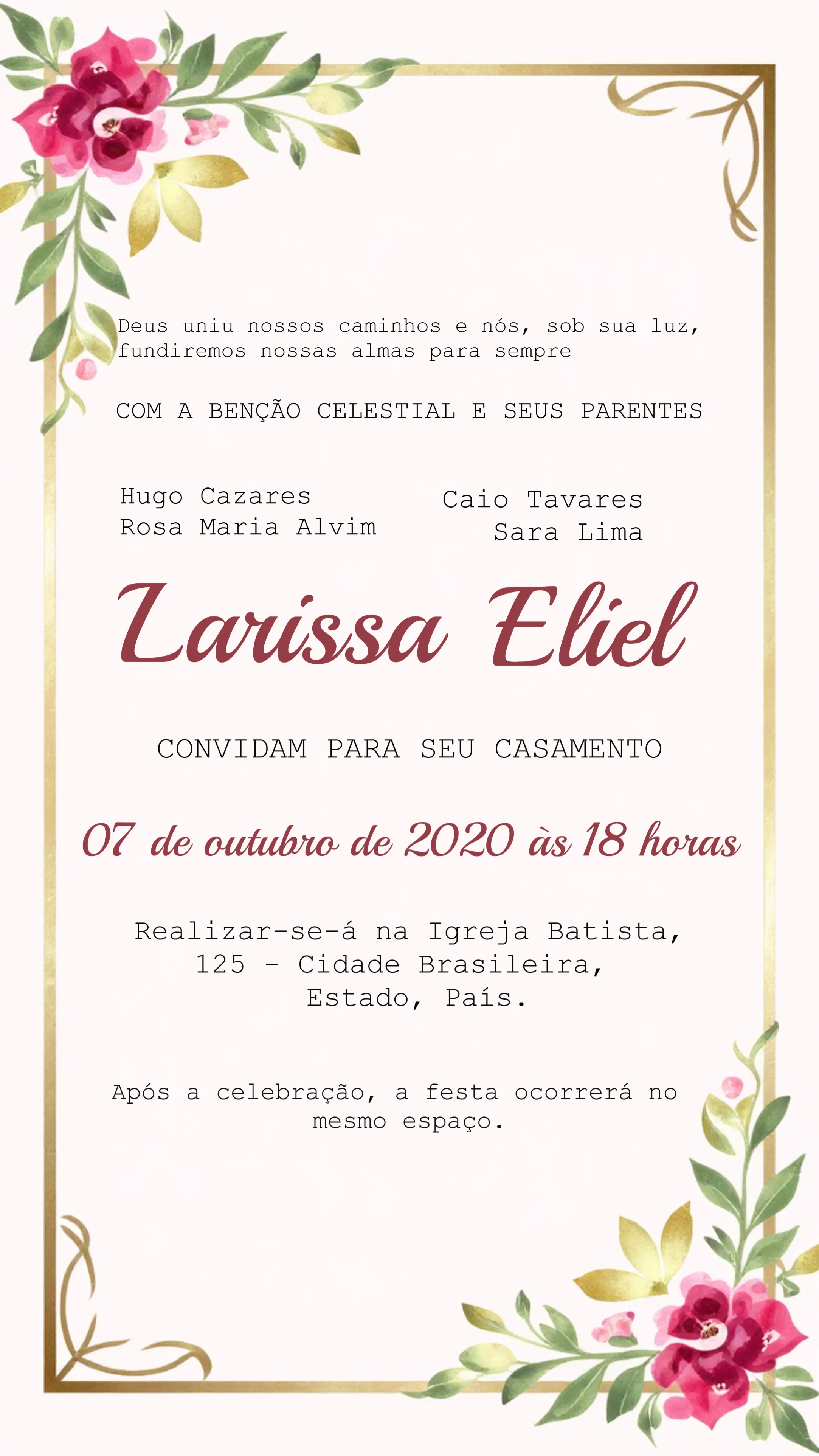 Casamento Floral União
