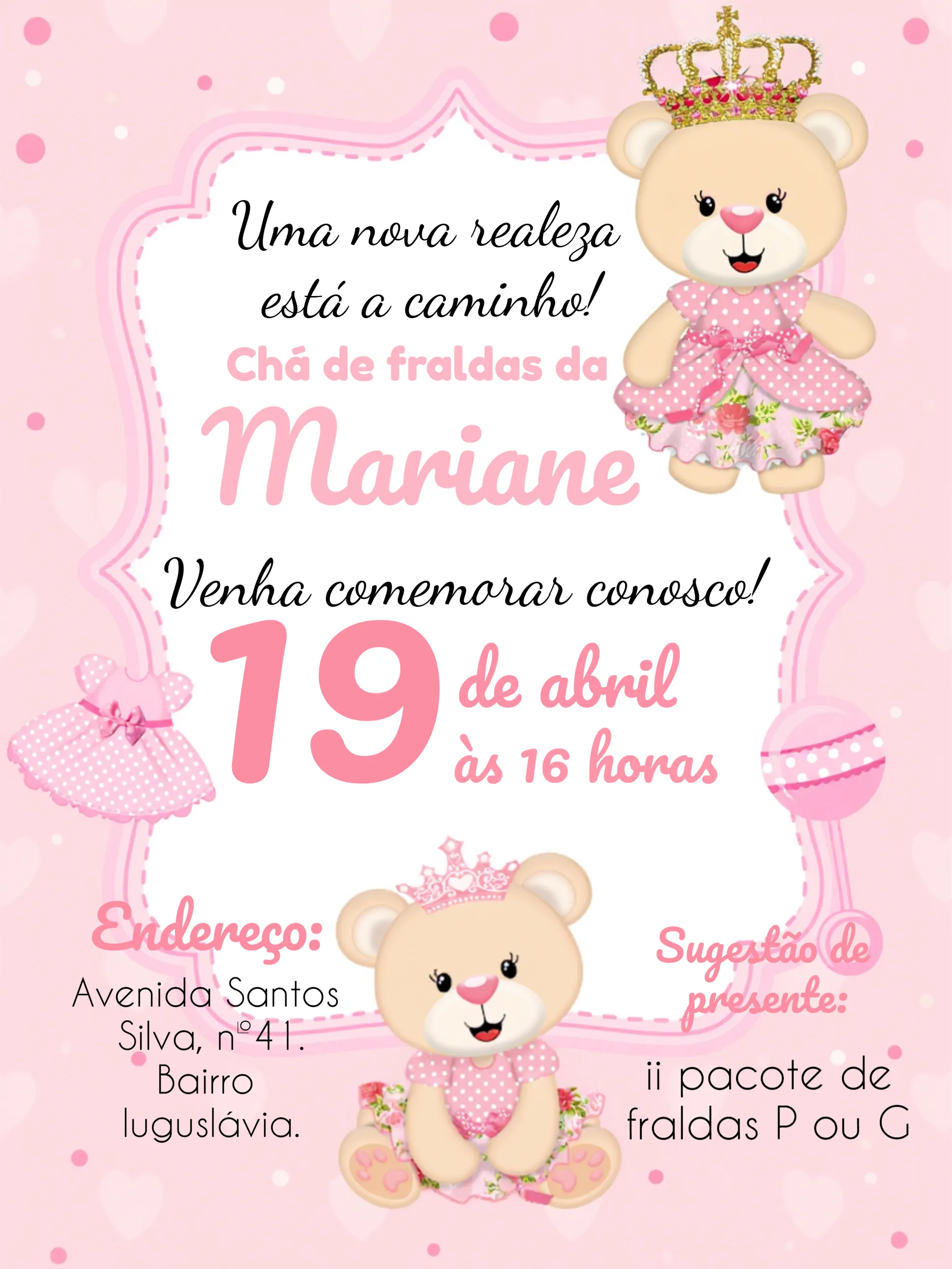 Baby Shower Princesa Osita Té - Más buscados | Convitede, image size:1936x2581