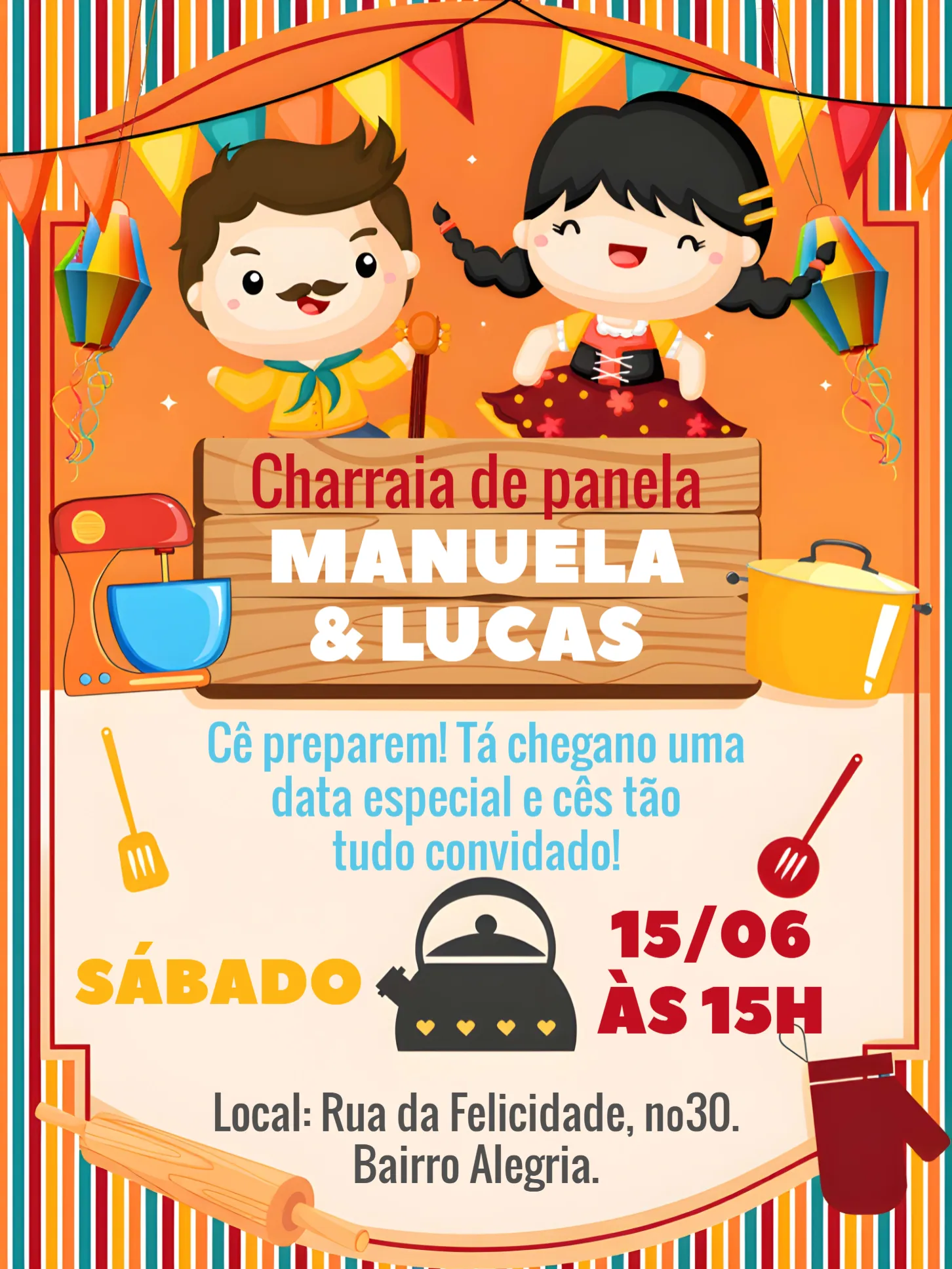 Charraia Chá De Panela Arraiá Cafeteira
