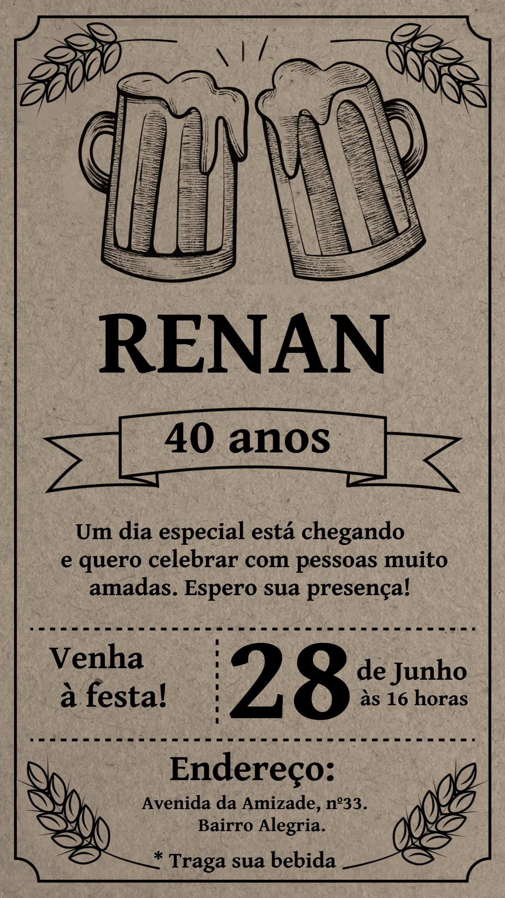 Churrasco Chalkboard Festa
