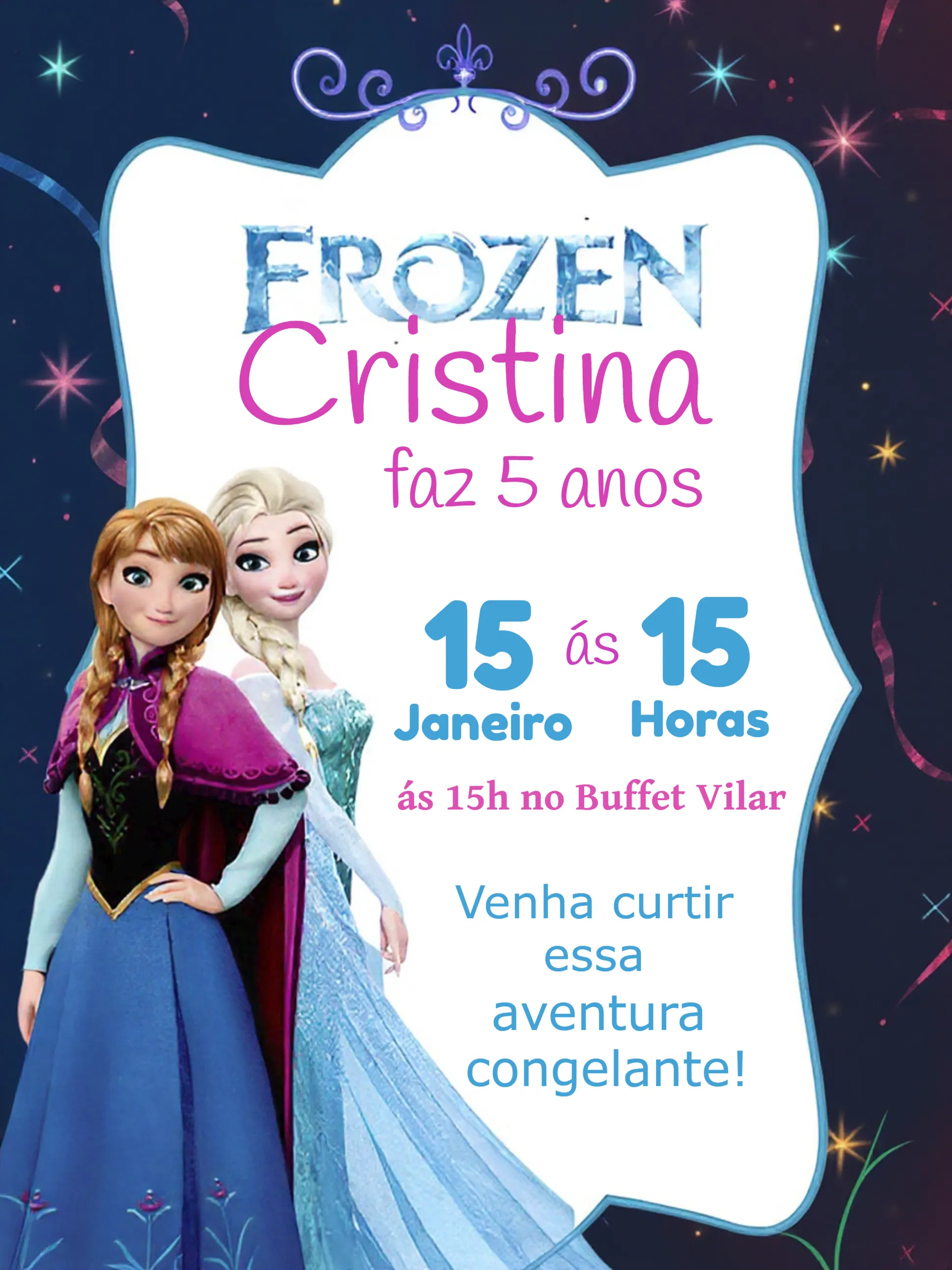 Convite Frozen para mais pesquisados