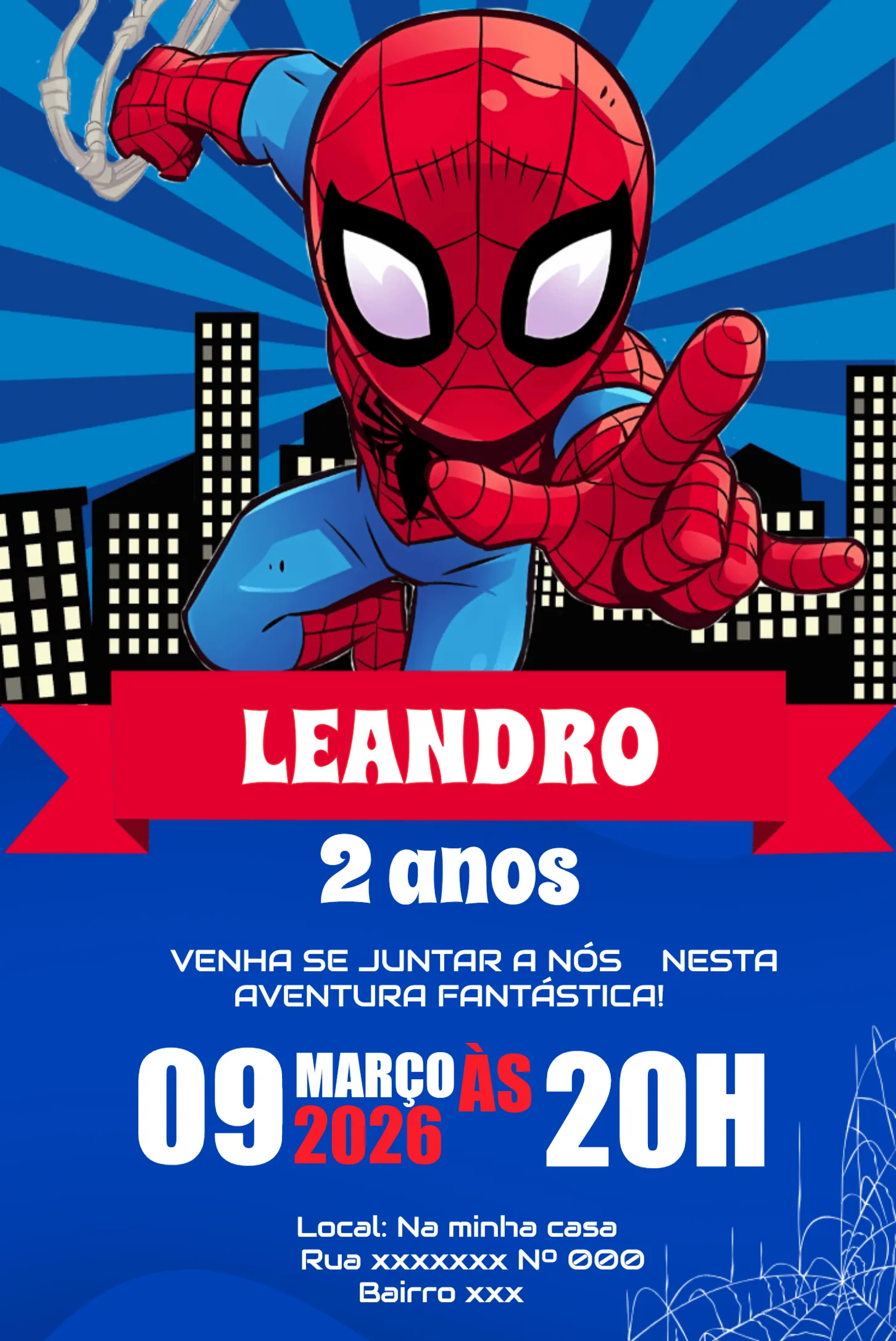 Convite Homem Aranha Infantil para mais pesquisados