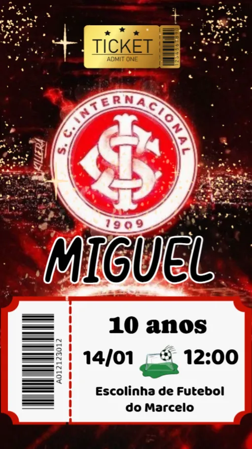 Convite Internacional editável e personalizável