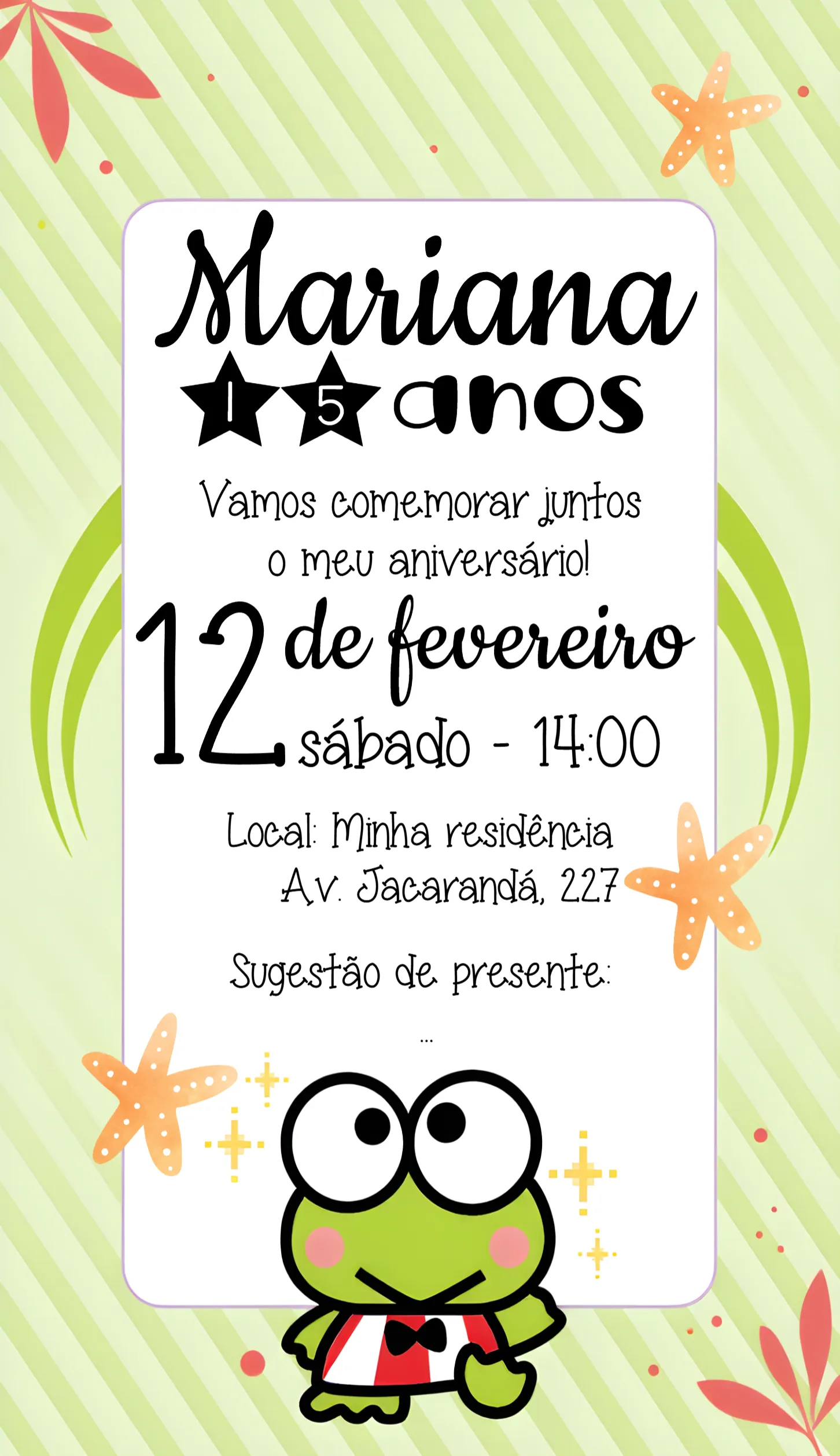 Convite Digital Keroppi Hello Kitty Meldy - Aniversário Infantil Convite Digital Keroppi Hello Kitty Meldy - Aniversário Infantil