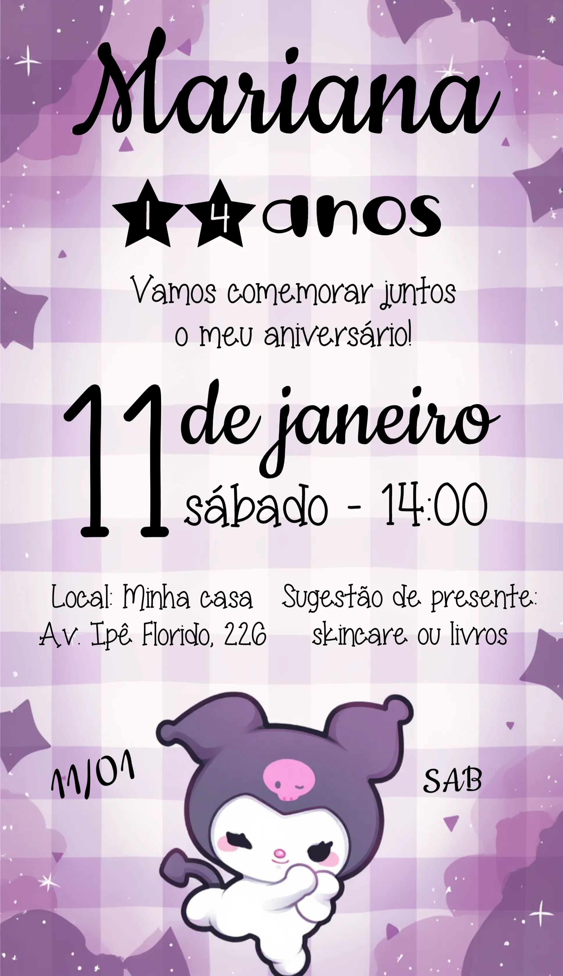 Convite Digital Keroppi Hello Kitty Meldy - Aniversário Infantil