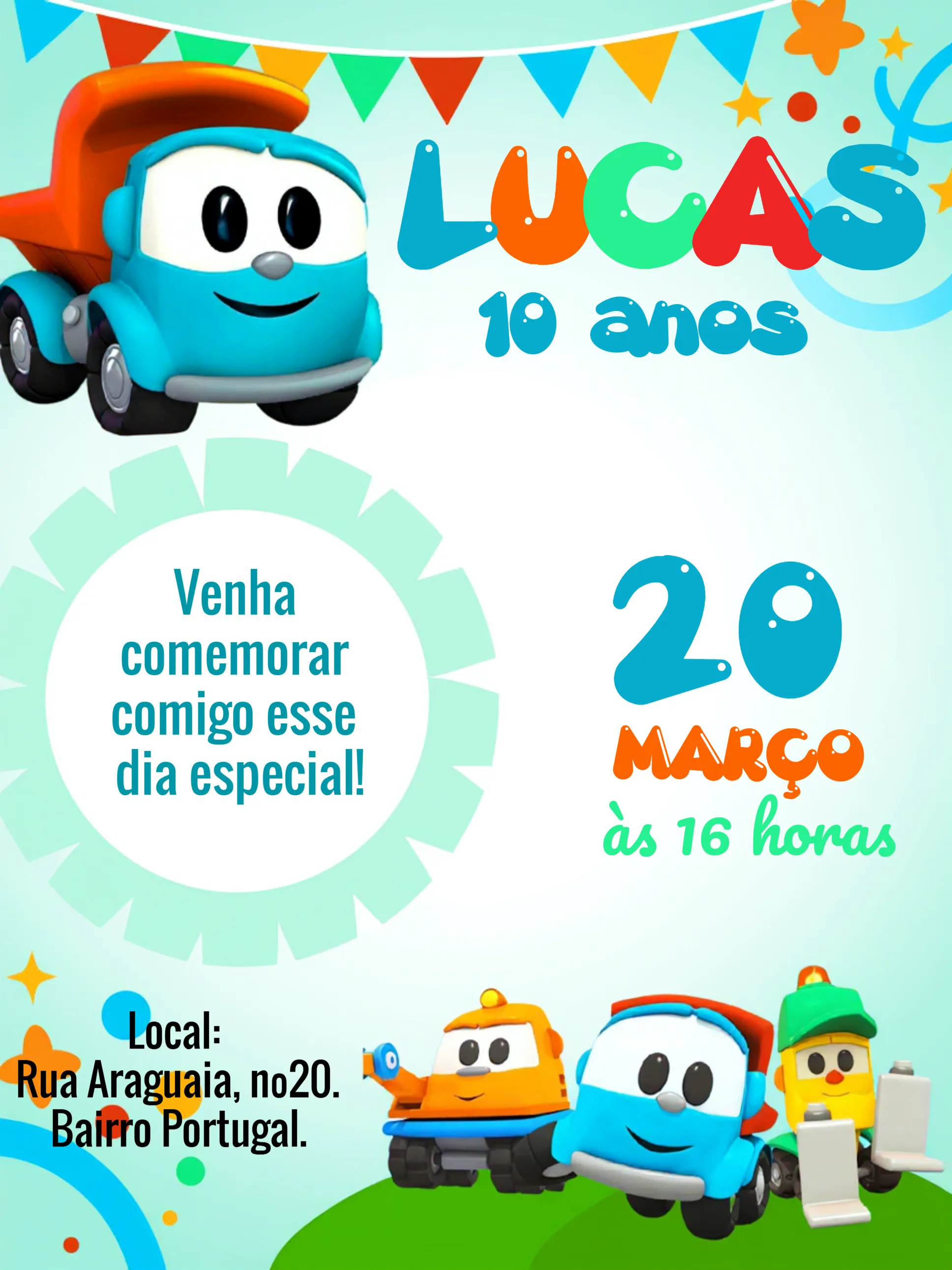Convite Léo O Caminhão Leo para mais pesquisados