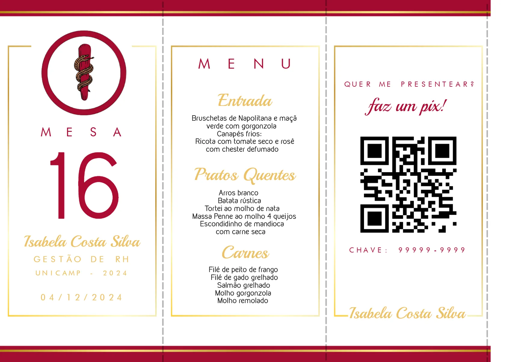Convite Menu Triângulo Formatura Odontologia Triangulo editável e personalizável