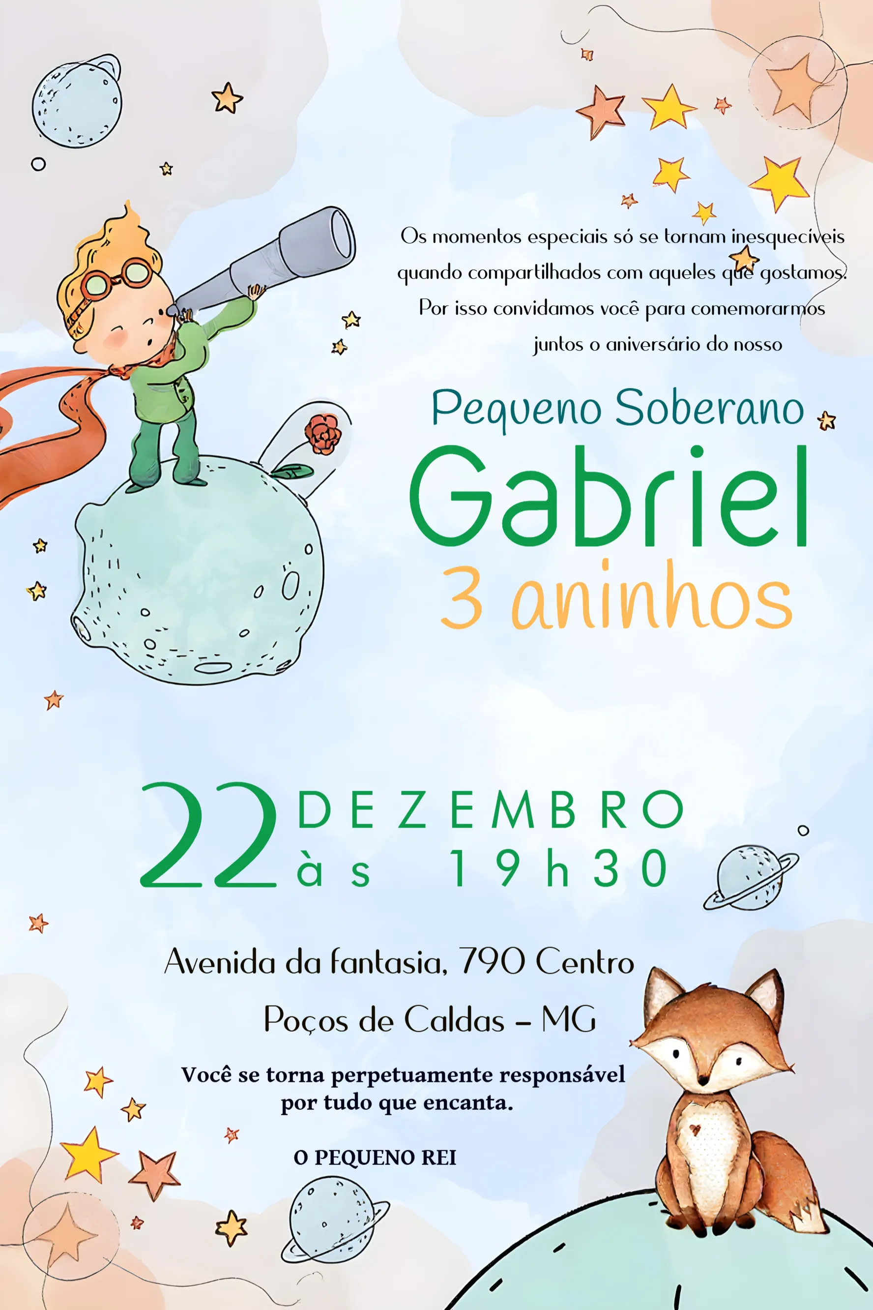 O Pequeno Príncipe Infantil