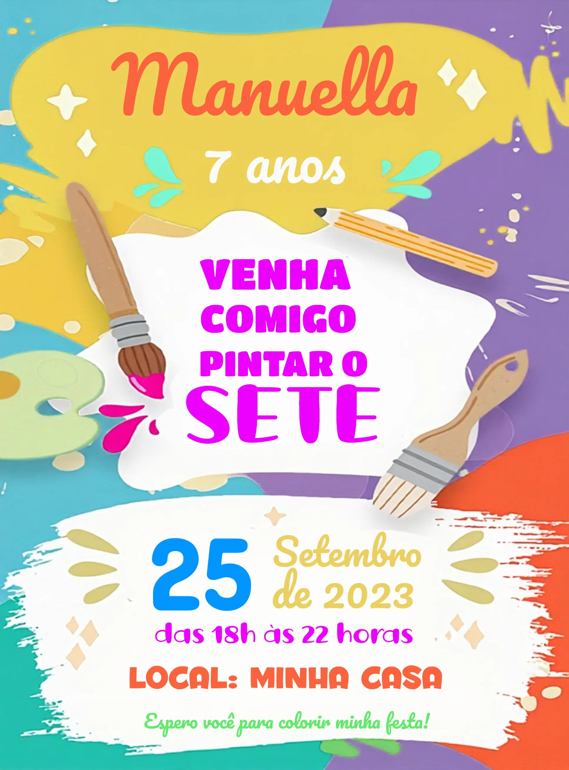 Convite Pintando O Sete Online para mais pesquisados