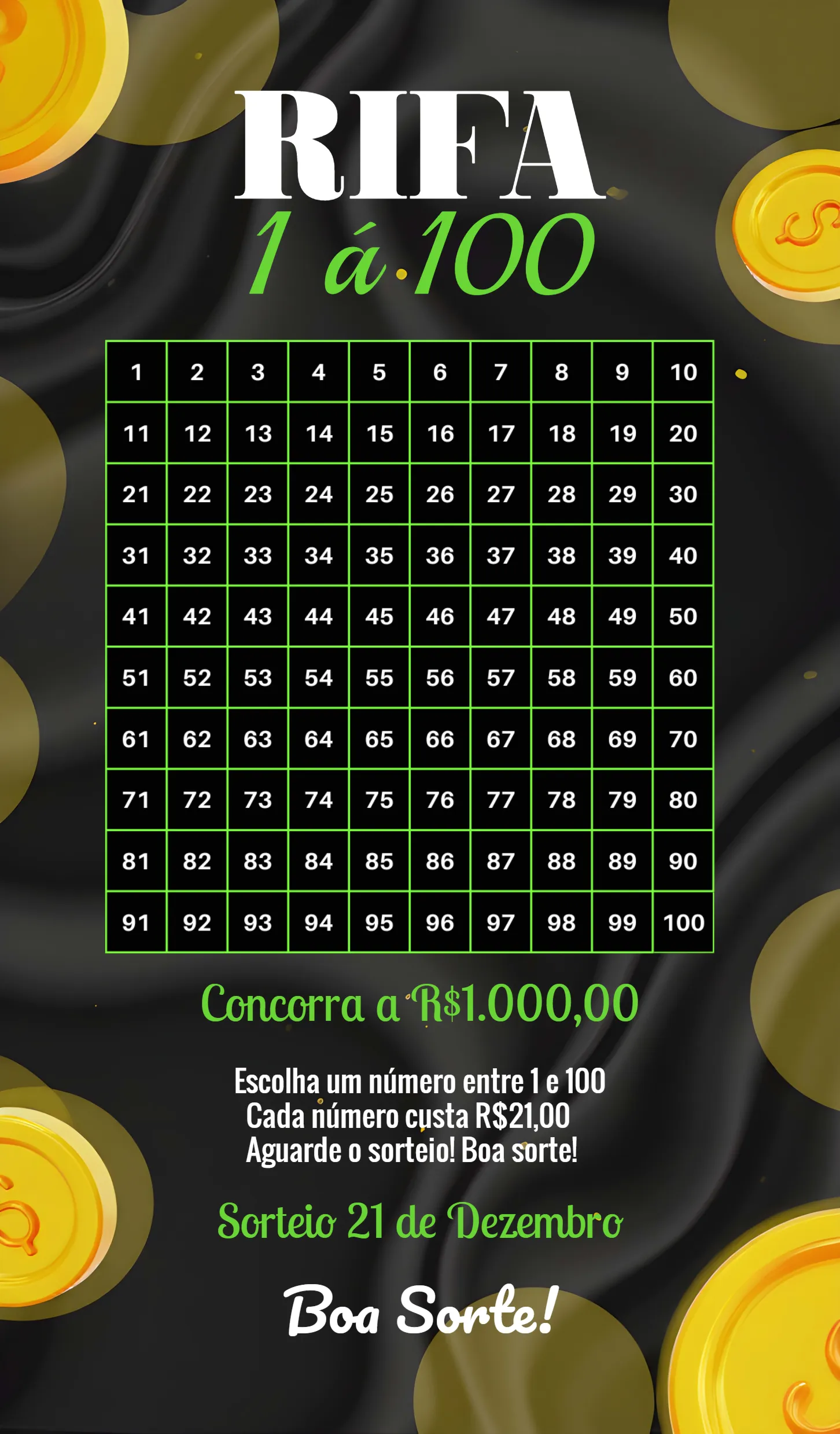 Convite Pix Premiado Sorteio Da editável e personalizável