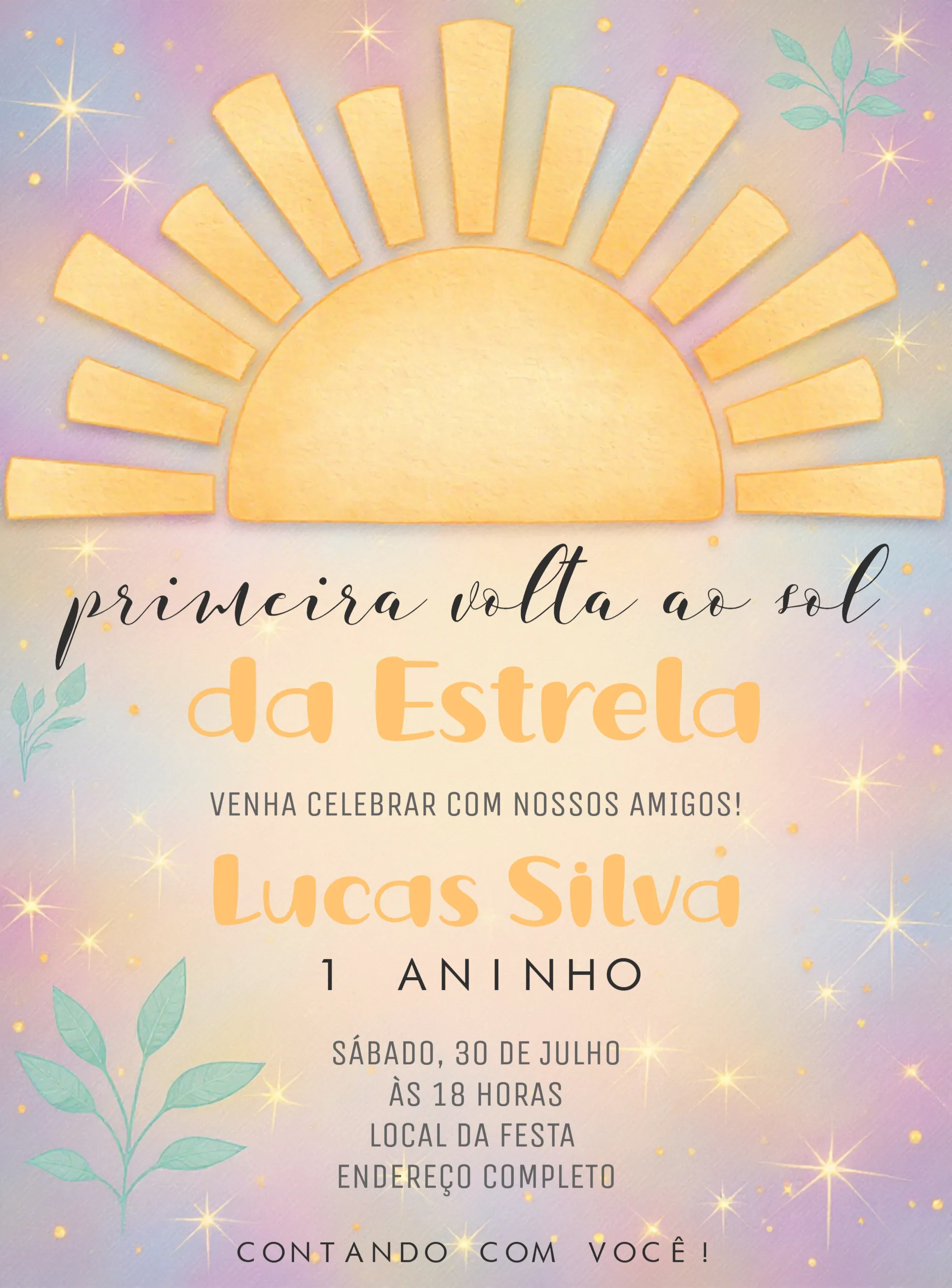 Invite First Spin Around the Sun Days editable and customizable