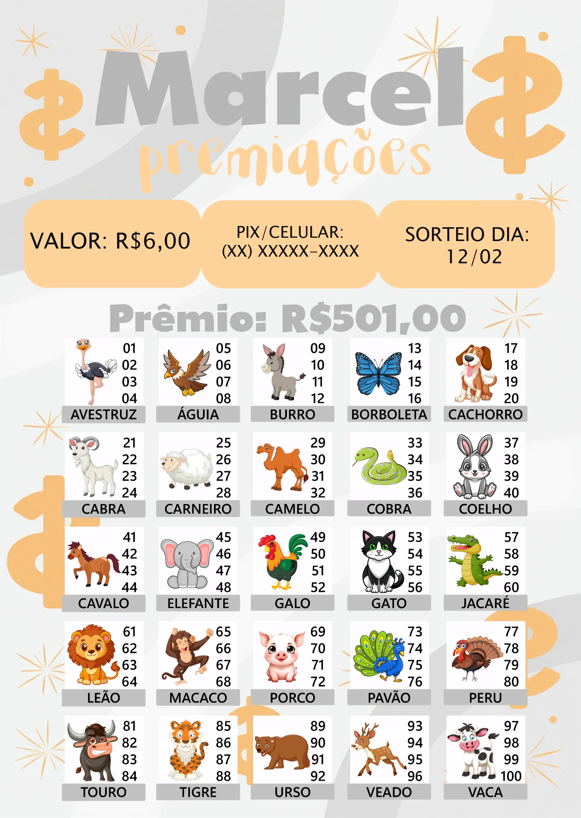 Rifa De Bicho Premiações Premiacoes