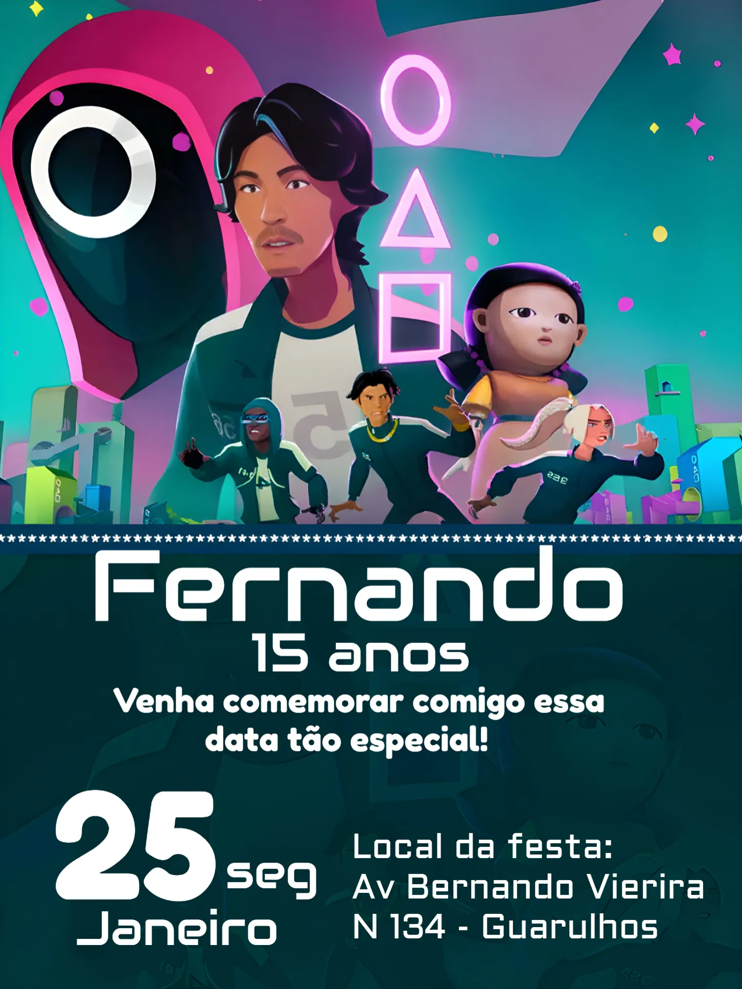 Convite Round 6 Netflix para mais pesquisados