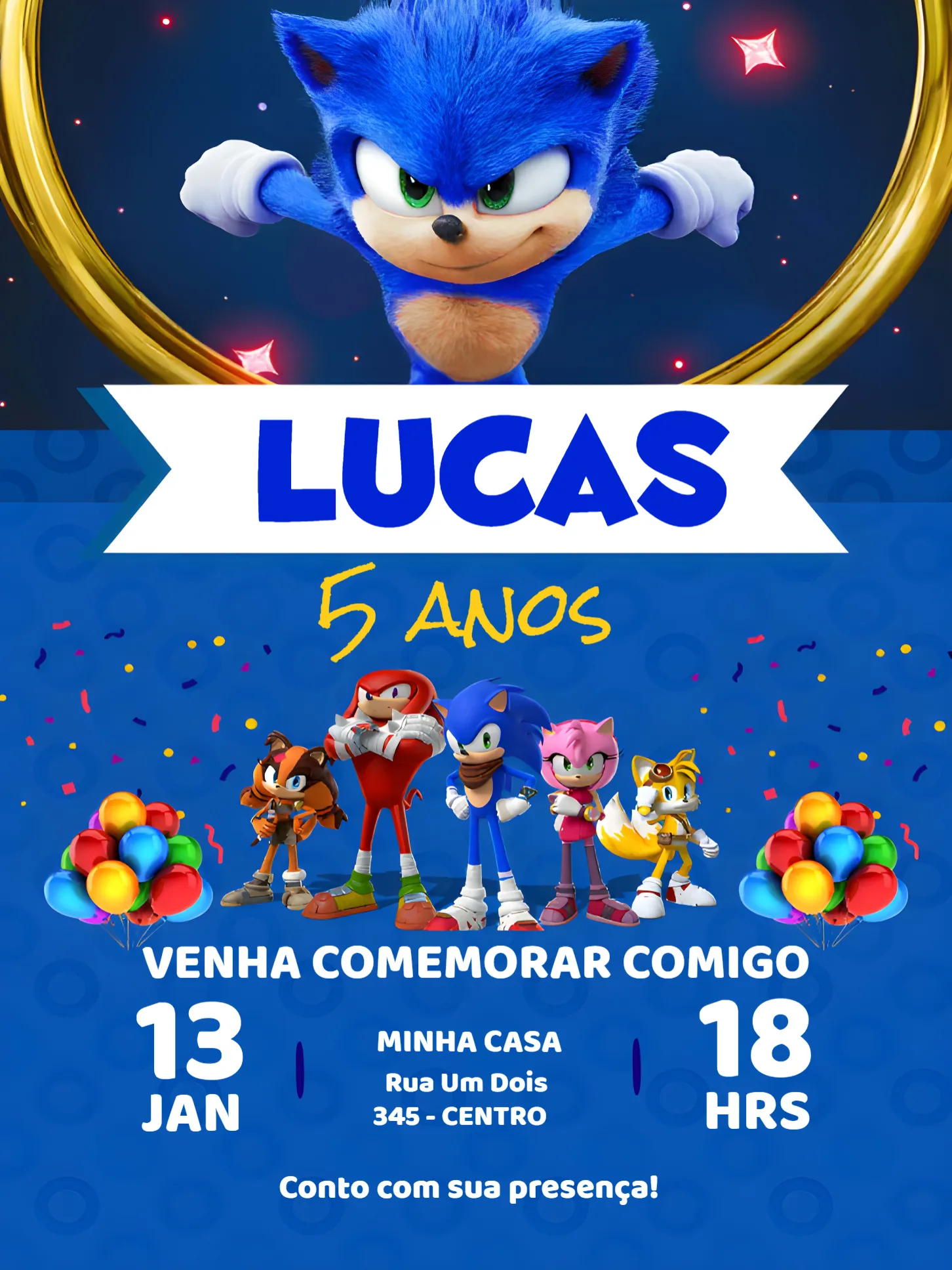 Sonic Azul Sega