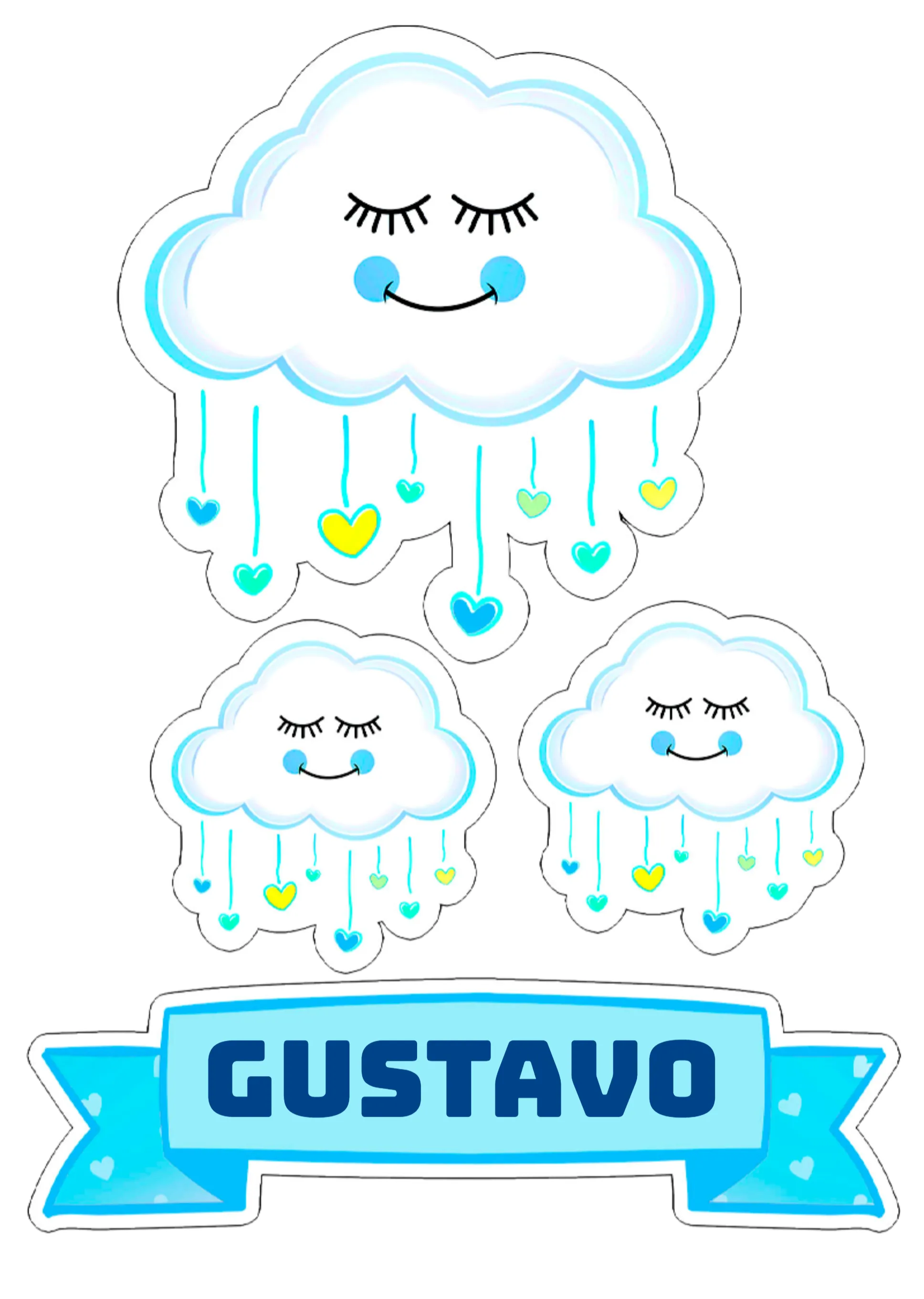 Convite Topo De Bolo Chuva Amor Imprimir editável e personalizável
