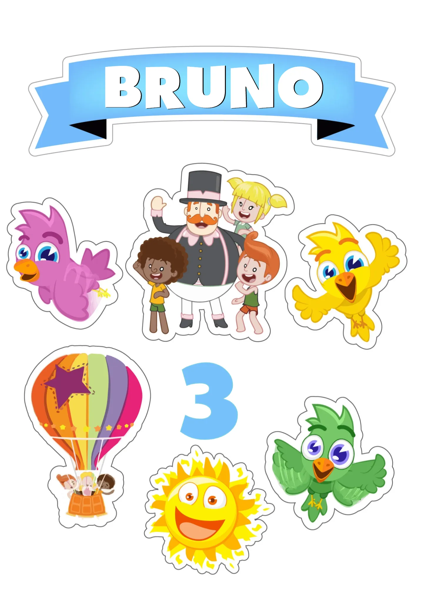 Convite Topo De Bolo Mundo Bita Editável editável e personalizável