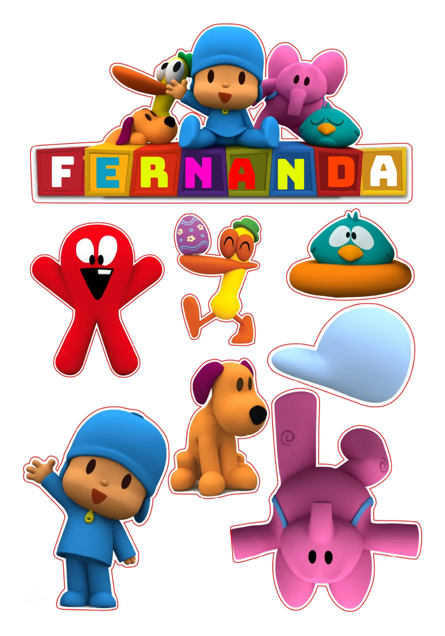 Topo De Bolo Pocoyo Azul